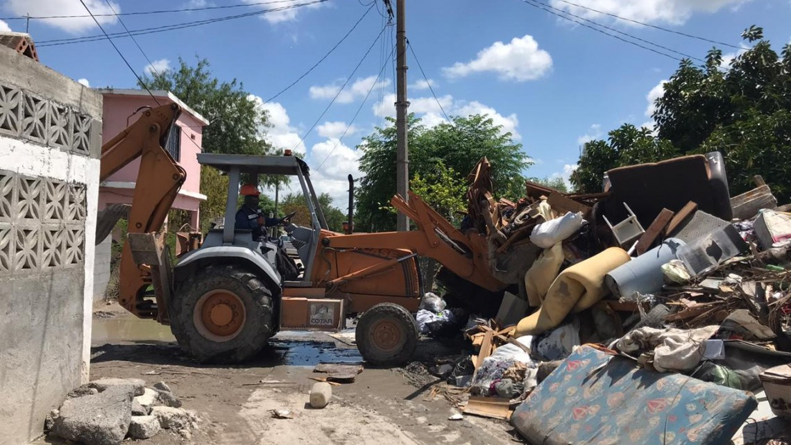 Gobierno de Tamaulipas refuerza ayuda humanitaria en colonias de Reynosa para apoyar a damnificados
