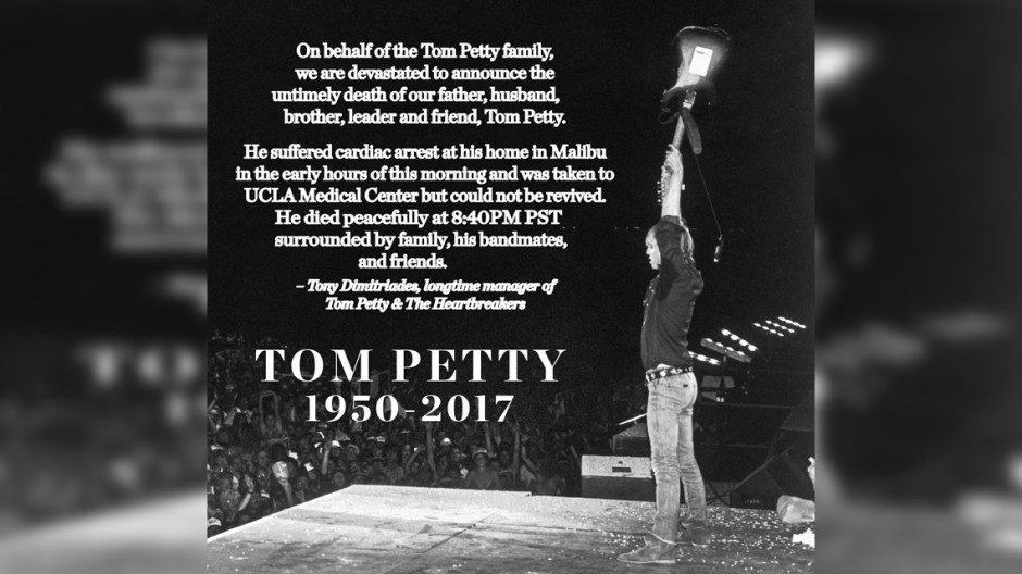 Fallece la leyenda del rock Tom Petty a los 66 años 
