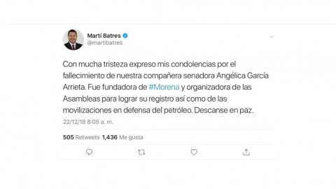 Fallece la senadora Angélica García Arrieta, fundadora de Morena