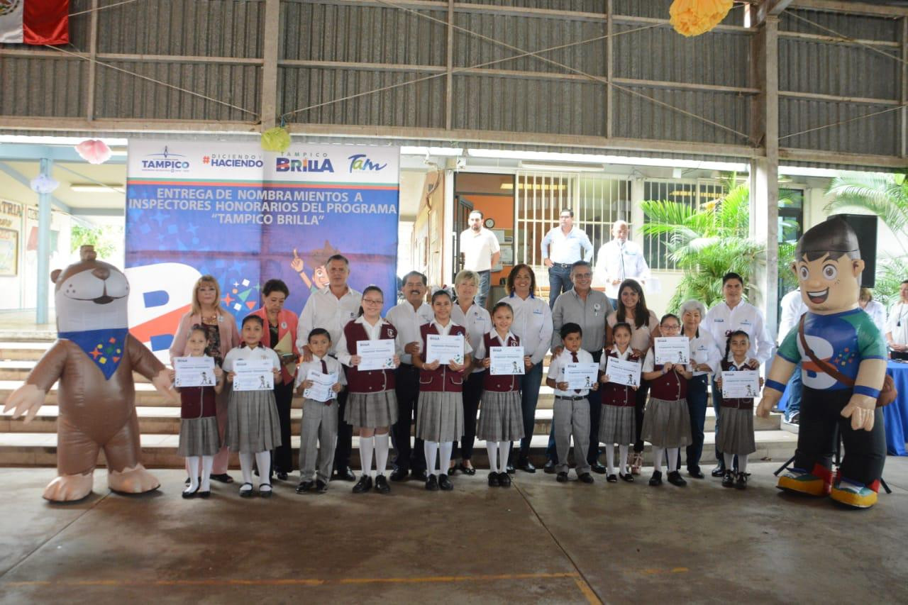 Suma Chucho Nader a más escuelas al programa de limpieza "Tampico Brilla"