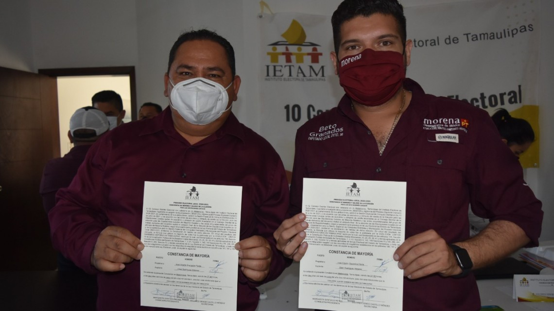 Alberto Granados recibe constancia como diputado local electo del Distrito 10 de Matamoros