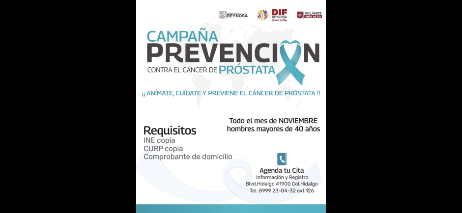 Inicia DIF Reynosa Campaña de Prevención Contra el Cáncer de Próstata