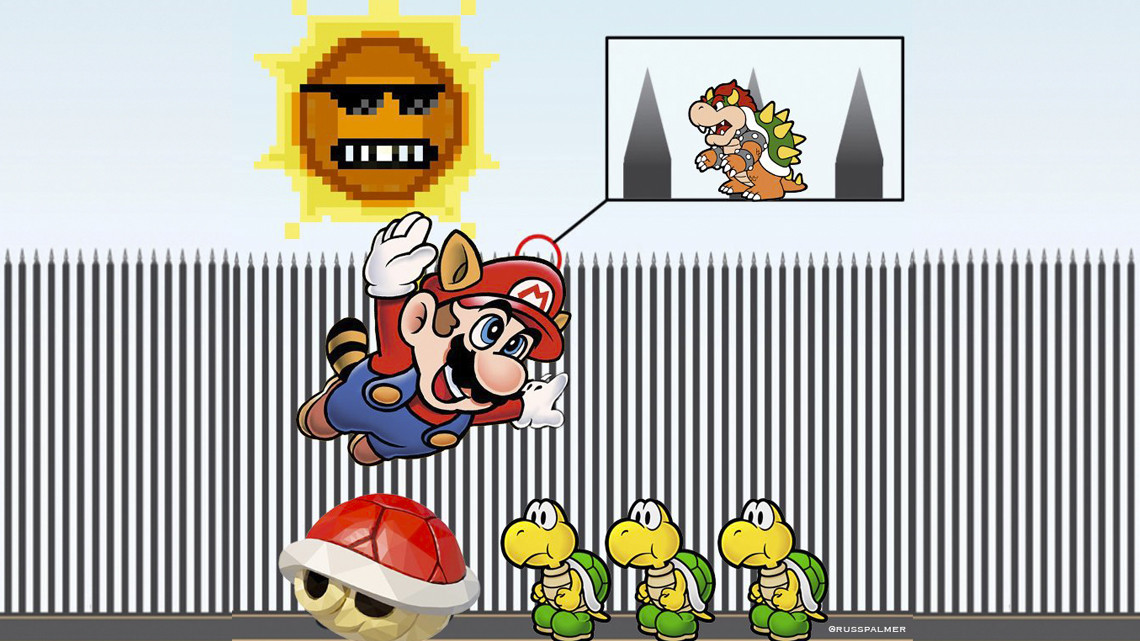 Se mofan del diseño del muro de Trump 