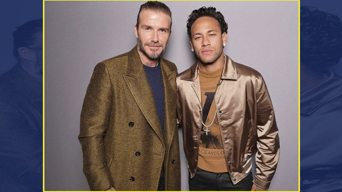 Duelo de peinados entre Neymar y Beckham