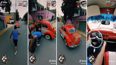 ¿‘Grand Theft Auto’ Ecatepec? Recrean escena en Tik Tok