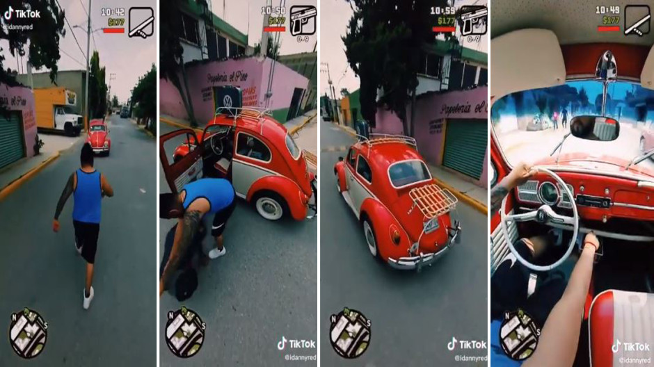 ¿‘Grand Theft Auto’ Ecatepec? Recrean escena en Tik Tok