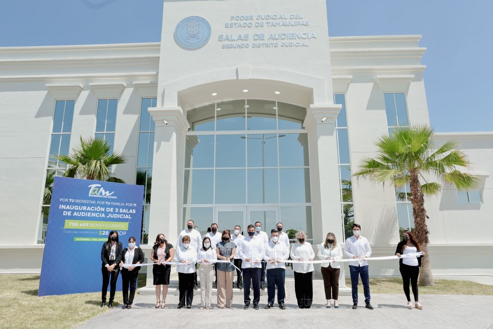 Inaugura gobernador tres salas de audiencia en  Altamira