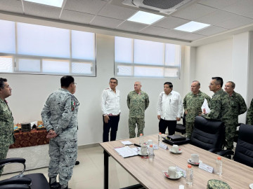 Supervisan titular de la Sedena y gobernador avance de la Agencia Nacional de Aduanas en Nuevo Laredo