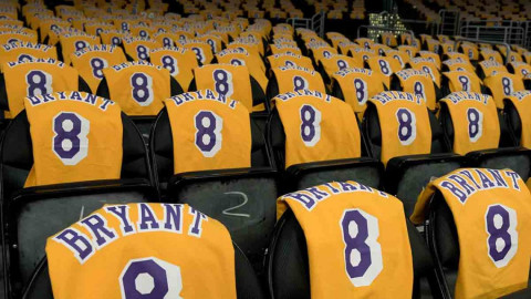 Emotiva despedida a Kobe Bryant en la casa de los Lakers