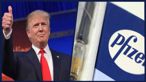  Celebra Donald Trump  anuncio de Pfizer 