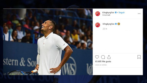 Kyrgios es sancionado y responde irónicamente en Instagram
