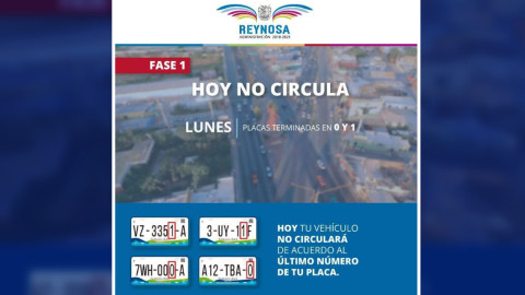 No Circulan autos con placas 0 y 1 este lunes 17