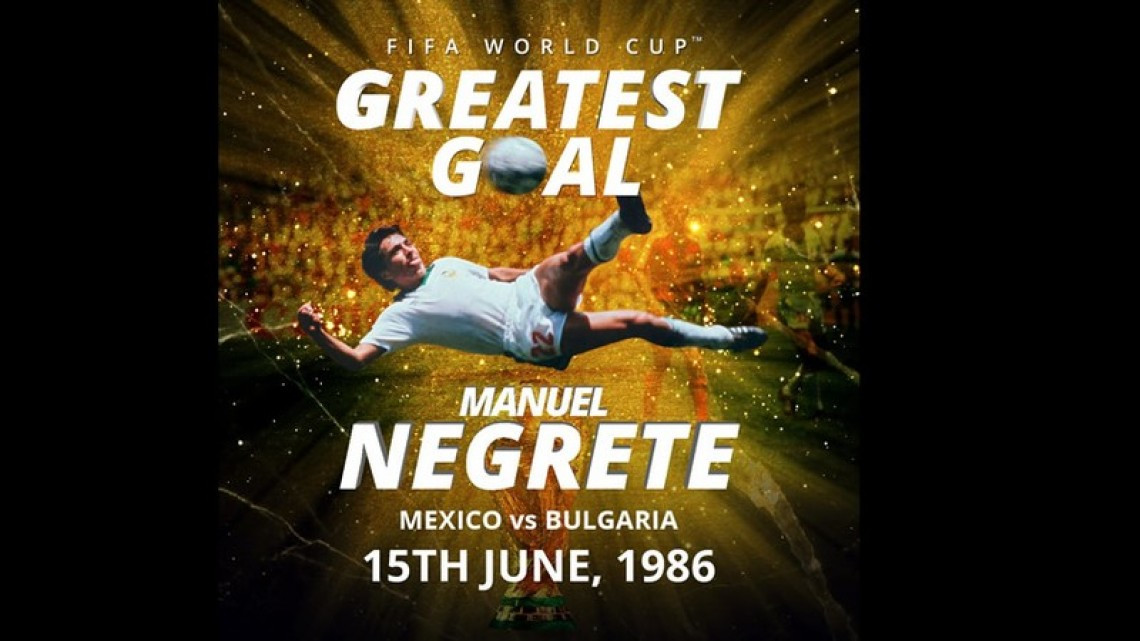 Tijera de Manuel Negrete gana como "Mejor Gol" en la historia de los mundiales