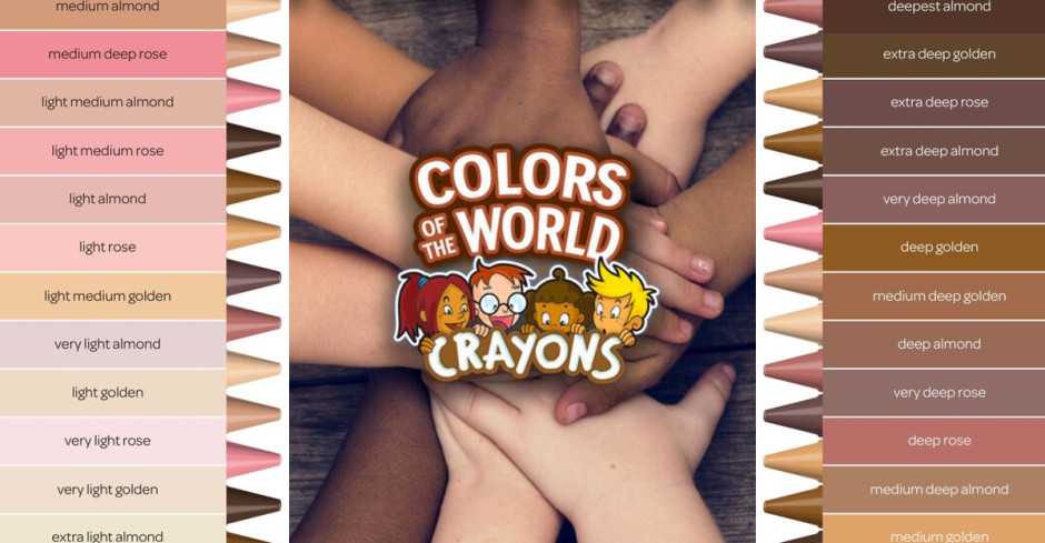 Crayola lanza línea "Colores del Mundo" que incluye 24 tonos de piel 