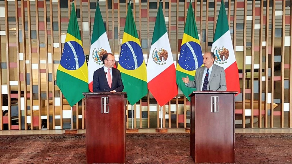 Videgaray se reúne con su homólogo brasileño Aloysio Nunes