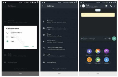 Más detalles sobre el modo oscuro de WhatsApp