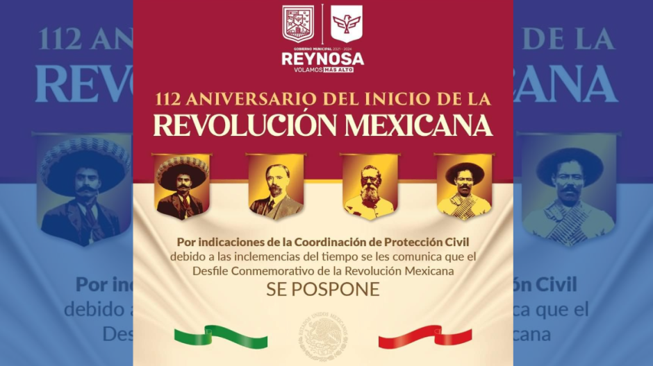 Se pospone desfile del 20 de Noviembre 