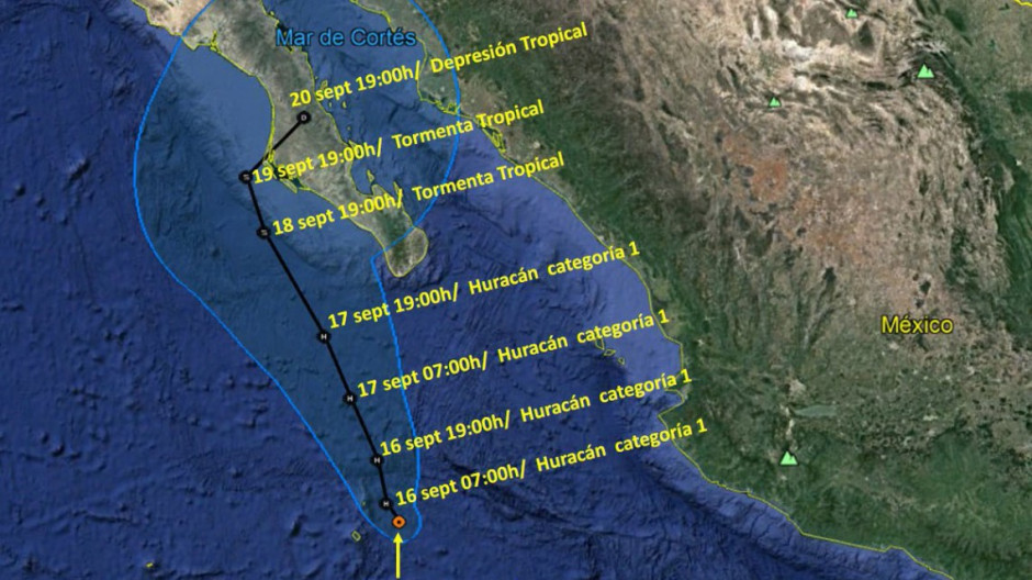 Se convierte Norma en huracán categoría 1