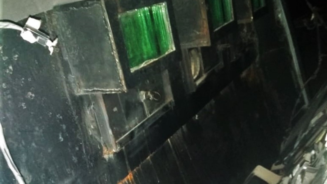 Elementos de la Policía Estatal aseguraron una camioneta con blindaje artesanal