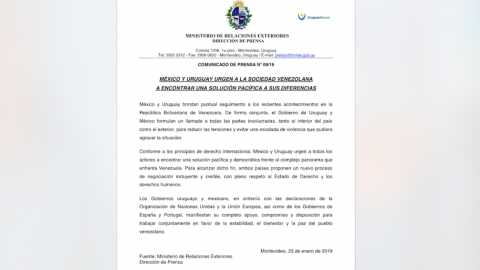 Nicolás Maduro acepta propuesta al dialogo de Uruguay y México