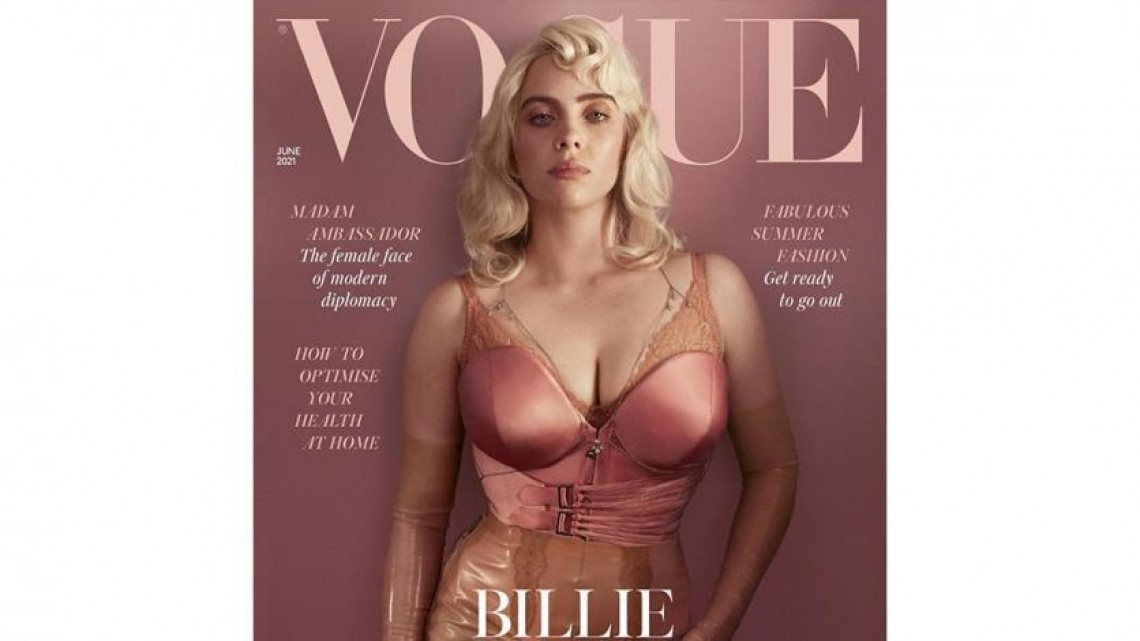 ¡Fuera de rutina! Billie Eilish posa para la revista Vogue