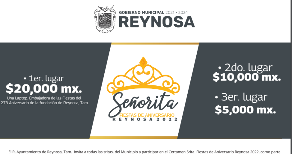 Inicia la convocatoria ¨Señorita Fiestas de Aniversario¨