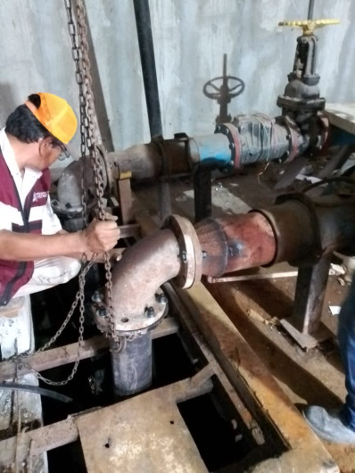 Instaló COMAPA bomba de pozo en el tanque 1 de Bugambilias 