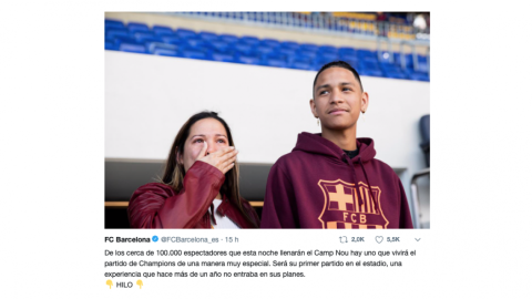 El sobreviviente de Parkland que estuvo en el juego del Barça