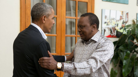 Obama está ya en Kenia