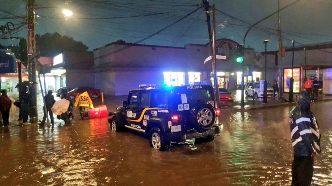 Lluvias afectan el sur de la Ciudad de México