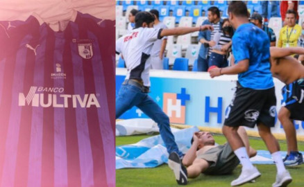 Niño de Gallos le da su playera a aficionada del Atlas para que salga salva de La Corregidora tras hechos violentos 