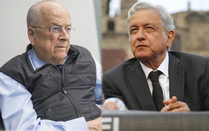 Abrazo entre AMLO Y Claudio X.