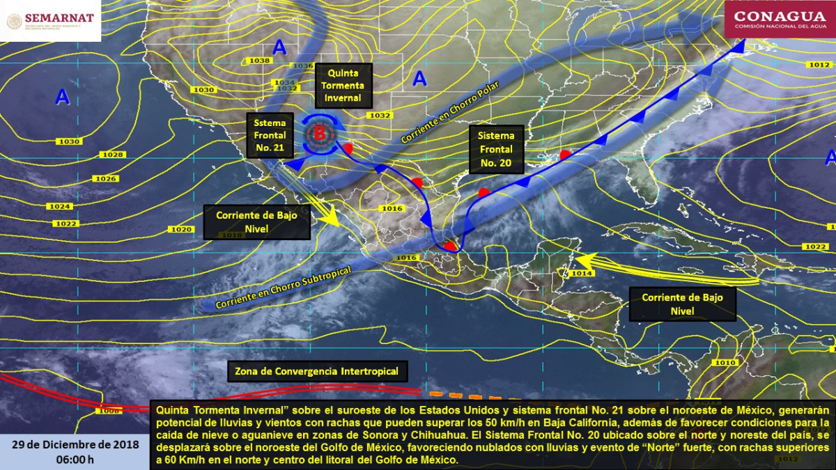 “Quinta Tormenta Invernal” favorecerá caída de nieve y/o aguanieve en norte