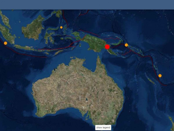  Sacude Terremoto de 7.2 a Papúa Nueva Guinea