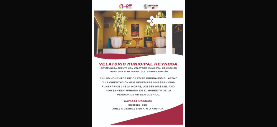 Velatorio Municipal, un apoyo integral para las familias