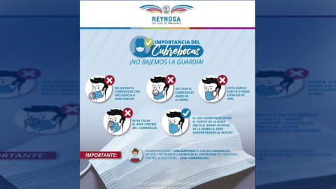 Exhortan a utilizar cubrebocas de manera correcta