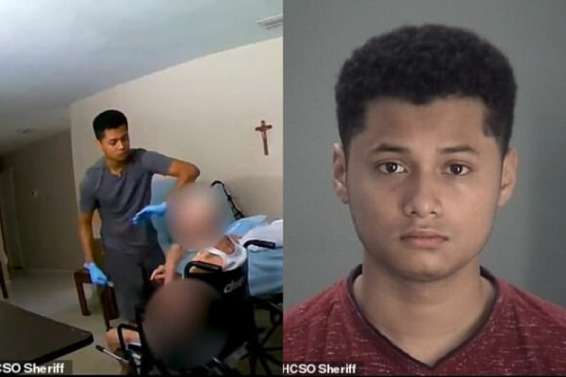 INDIGNANTE actitud de un cuidador que golpeó a un anciano