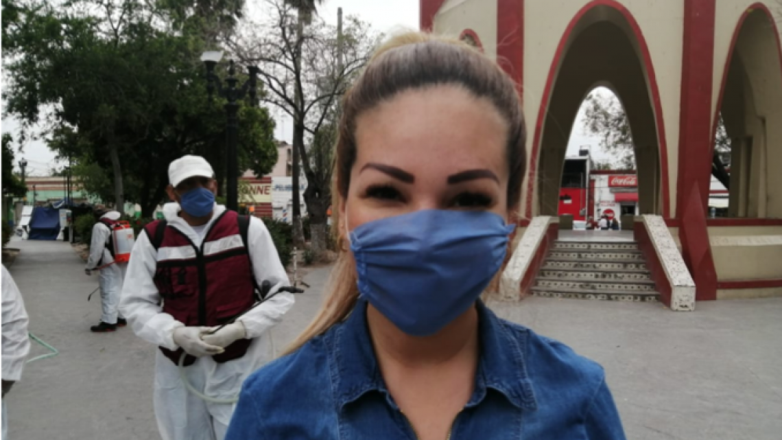 Arranca programa de sanitización de espacios público en Matamoros