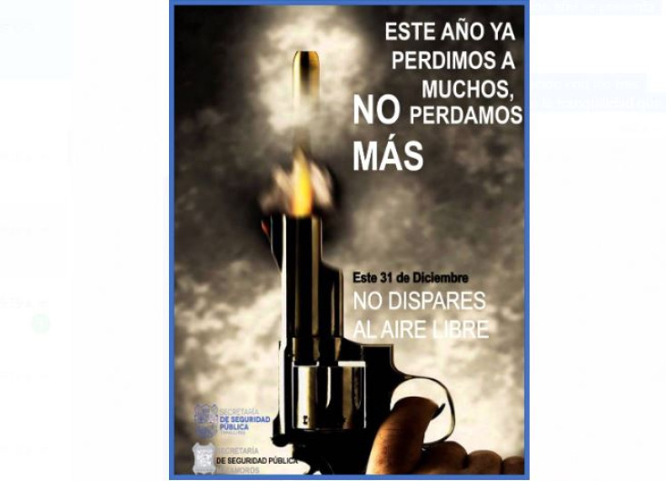SSP Municipal en Matamoros lanza campaña para evitar disparos al aire libre en fin de año