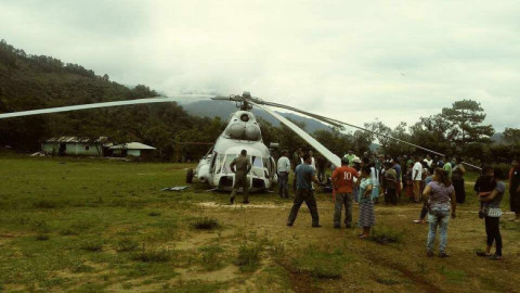 Se desploma helicóptero con víveres para Chiapas