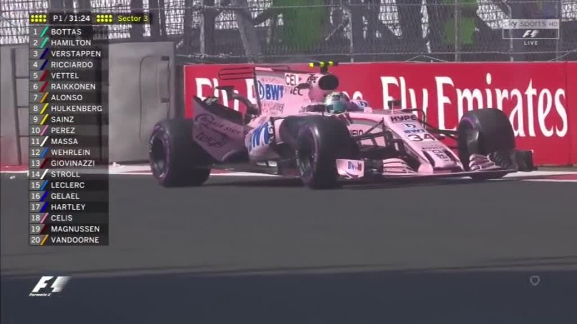 El accidente de Celis en la práctica del GP de México