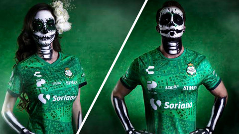 Playera conmemorativa del Santos al Día de Muertos