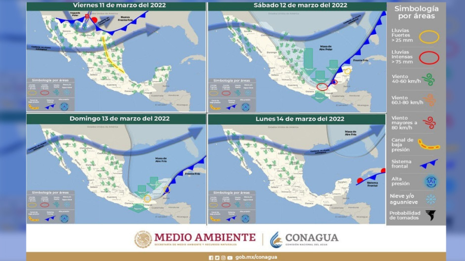 Alertan por descenso de temperatura a partir del viernes 11
