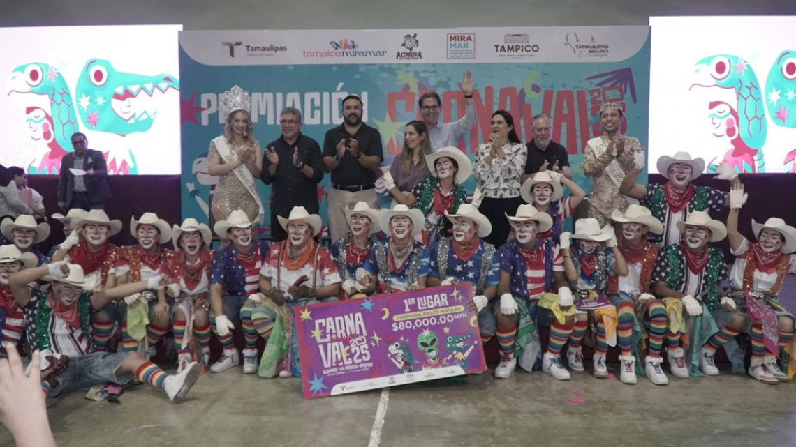 Entregó Secretaría de Turismo 1.3 mdp a lo mejor del Carnaval Tamaulipas 2025
