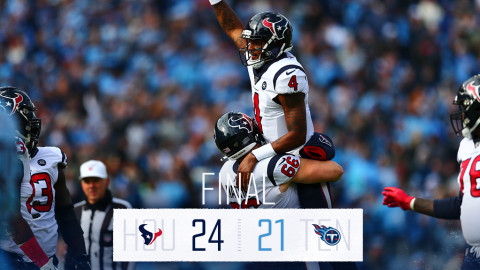 Texans ganan y controlan la división sur de la Conferencia Americana