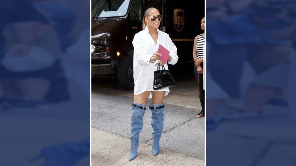 El efecto óptico de las botas de Jennifer Lopez
