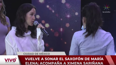 Saxofonista atacada con ácido comparte escenario con Ximena Sariñana