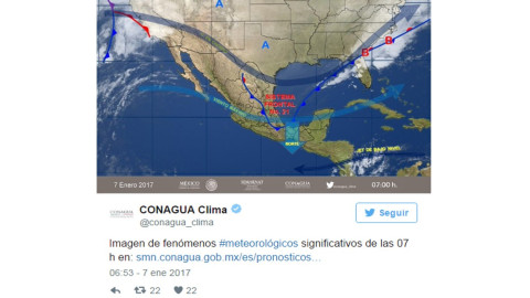 Frente frío 21 generará bajas temperaturas en gran parte del país: SMN