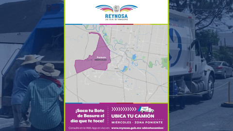 Recolección de basura en las colonias del Sector Poniente