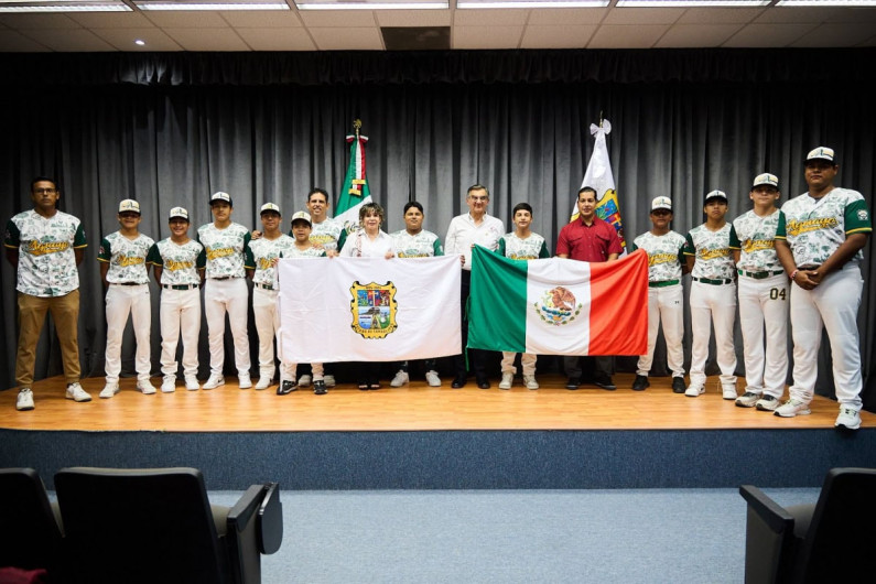 Tamaulipas en el mapa mundial del béisbol: Abandera Américo a liga tamaulipeca que representará a México